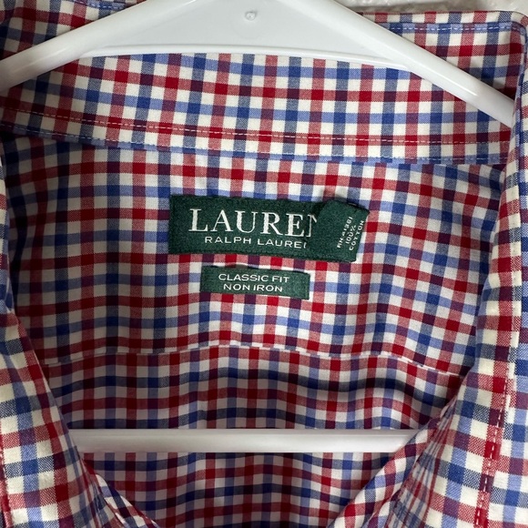 Lauren Ralph Lauren Men's Long-Sleeve Non-Iron Shirt, Sz 17.5 34/35, Classic Fit - Picture 7 of 10